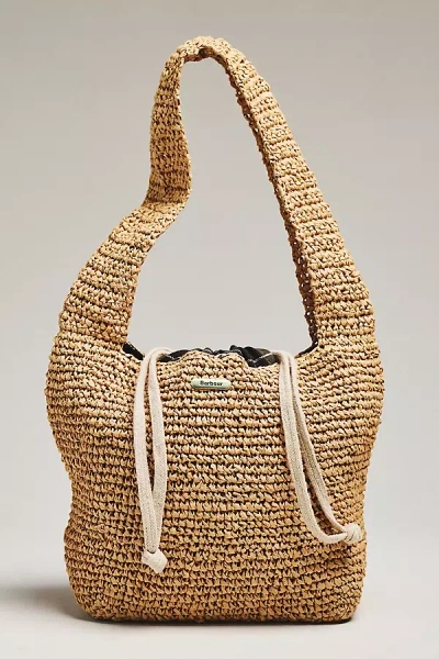 Barbour Lily Crochet Mini Tote Bag In Sand