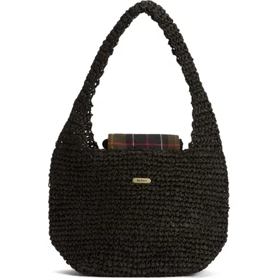 Barbour Lily Crochet Mini Tote In Black