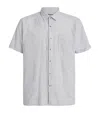 Barbour Linen Cotton Blend Tindale Shirt In Gray
