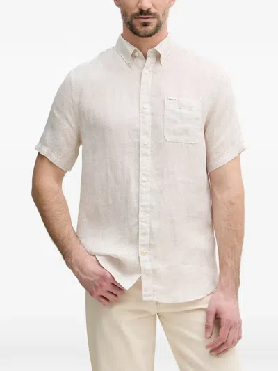 Barbour Linton Short-sleeved Shirt In Neutral