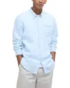 Barbour Linton Regular Fit Linen Button-down Shirt In Ocean Sky