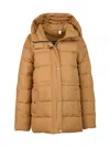 Barbour Littlebury Hooded Baffle Quilted Jacket In Gold