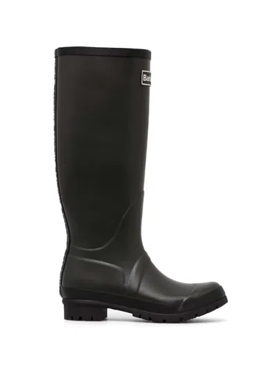 Barbour Logo Boots In Green