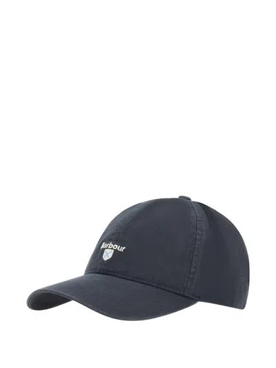 Barbour Logo Canvas Cap In Black
