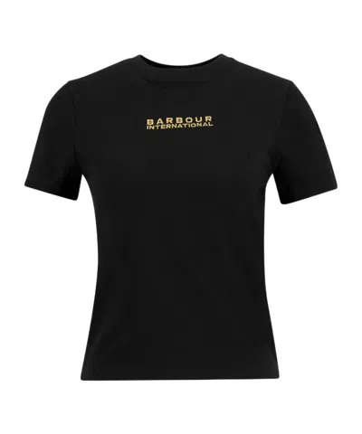 Barbour Logo Crew Neck T-shirt In Black