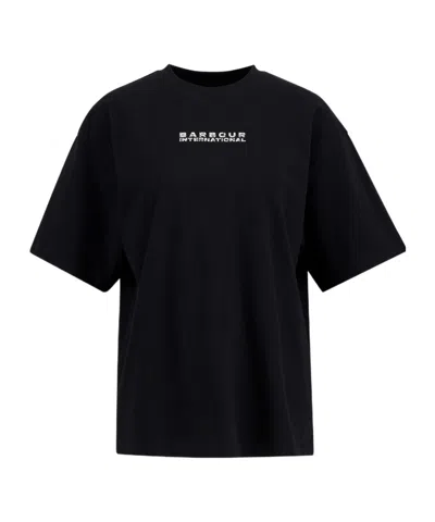 Barbour Logo Crew Neck T-shirt In Black