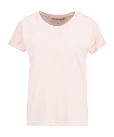 Barbour Logo Crew Neck T-shirt In Pink