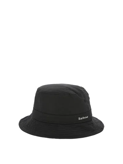 Barbour Logo Embroidered Bucket Hat In Black