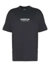 Barbour Logo-embroidered Cotton T-shirt In Black