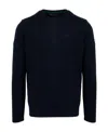 Barbour Logo Embroidered Crewneck Knitted Jumper In Black