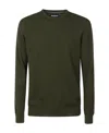 Barbour Logo Embroidered Crewneck Knitted Jumper In Green