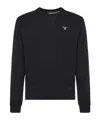 Barbour Logo Embroidered Crewneck Sweatshirt In Black