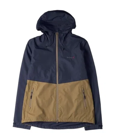 Barbour Logo-embroidered Hooded Jacket In Black
