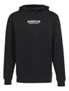 Barbour Logo-embroidered Hoodie In Black