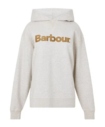 Barbour Logo Embroidered Hoodie In Animal Print