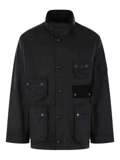 Barbour Logo-embroidered Jacket In Black