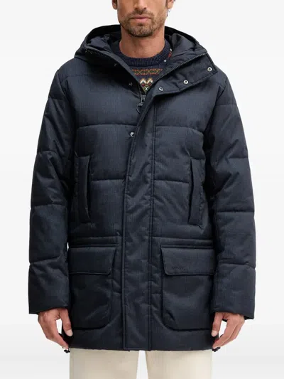 Barbour Logo-embroidered Padded Jacket In Blue