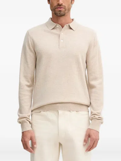 Barbour Logo-embroidered Polo Shirt In Neutral