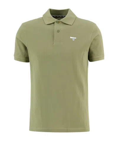 Barbour Logo Embroidered Polo Shirt In Green