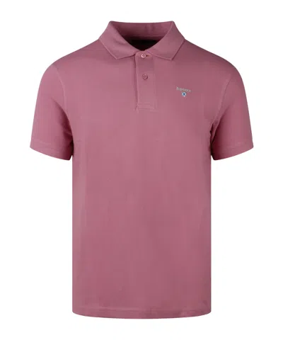 Barbour Logo Embroidered Polo Shirt In Pink