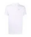 Barbour Tartan Pique Polo T-shirt In White