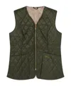 Barbour Logo-embroidered Quilted Gilet In Green