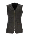 Barbour Logo-embroidered Quilted Reversible Gilet In Black