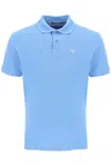 Barbour Logo Embroidered Short Sleeved Polo Shirt In Blue