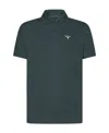 Barbour Logo Embroidered Short-sleeved Polo Shirt In Green