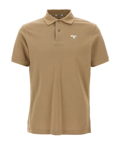 Barbour Logo Embroidered Short-sleeved Polo Shirt In Green