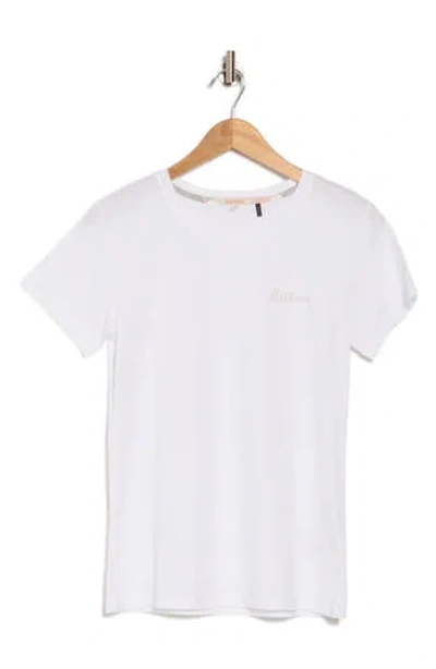 Barbour Logo Embroidered Sleep T-shirt In White