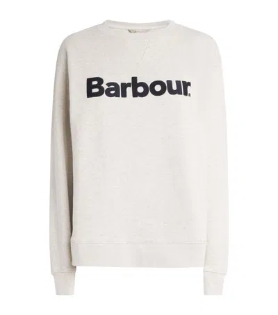 Barbour Logo Hartland Sweatshirt In Grey