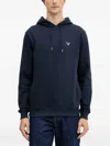 Barbour Logo Hooded Sweatshirt In Blue