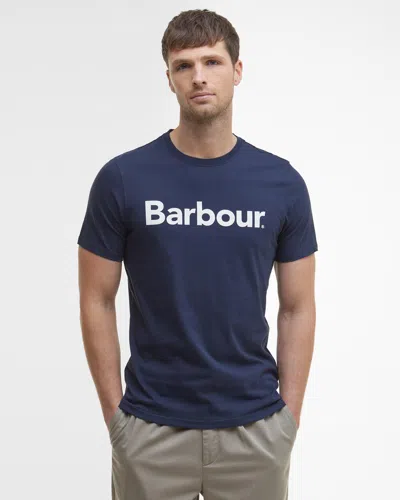 Barbour Logo Mens T-shirt In Blue
