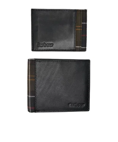 Barbour Logo Money And Card Holder Set In Black