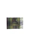 Barbour Logo-patch Check Pattern Scarf In Black