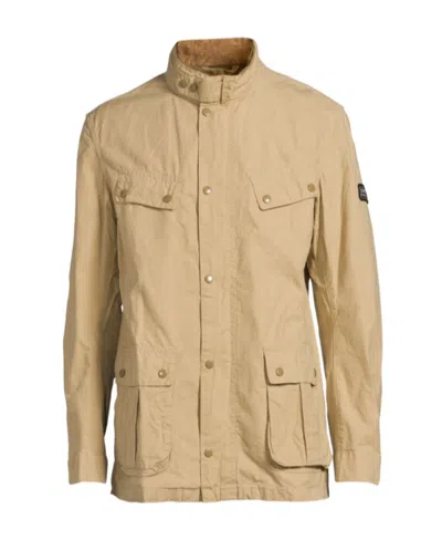 Barbour Logo Patch Long-sleeved Jacket In Nude