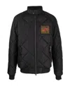 Barbour Merchant Quilted Bomber Jacket In Black