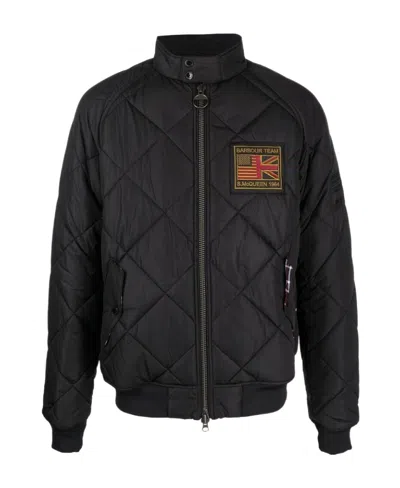 Barbour Logo-patch Quilted Jacket In Black