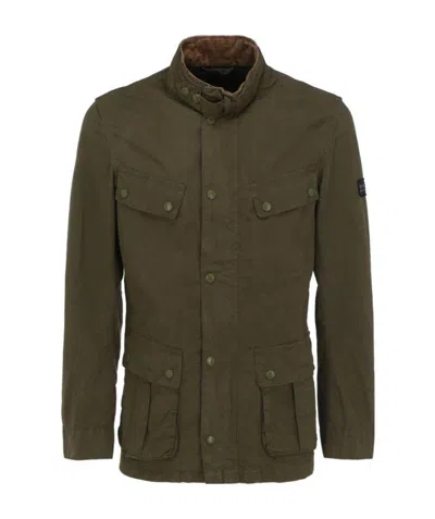 Barbour Logo-patch Sleeve Jacket In Green