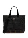 Barbour Logo-patch Tote Bag In Black