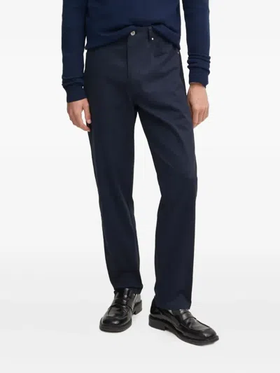 Barbour Logo-patch Trousers In Blue