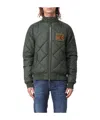 Barbour Logo Patch Zip-up Padded Jacket In Black