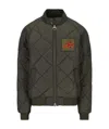 Barbour Logo-patch Zip-up Quilted Jacket In Black