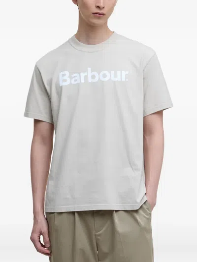Barbour Logo-print T-shirt In Neutral