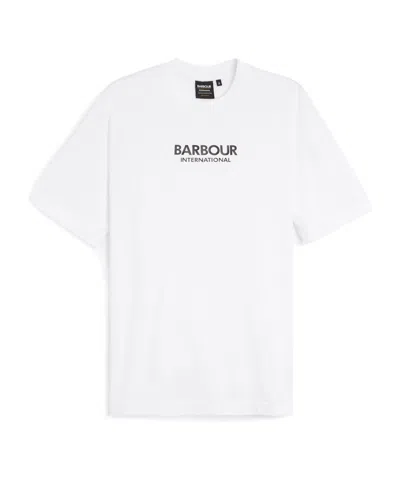 Barbour Logo Printed T-shirt In White