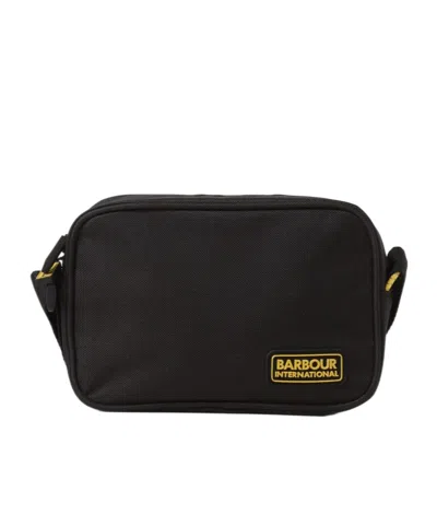 Barbour Logo Shoulder Bag In Black