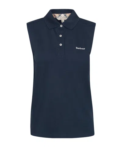 Barbour Logo Sleeveless Polo Shirt In Multi
