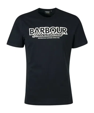 Barbour Logo T-shirt In Black