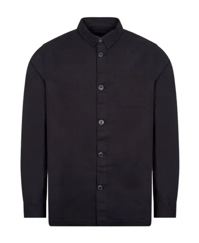 Barbour Logo-tag Cotton Shirt In Black